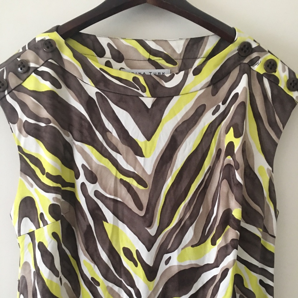Trina Turk Sleeveless Silk Dress
